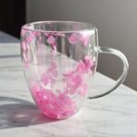 Szklanka termiczna z hortensją w środku róż 300 ml 1szt SZK77 - obrazek 3