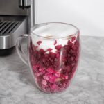 Szklanka termiczna z kwiatami w środku 300ml 1szt, pełna kwiatów burgund, red SZK192 - obrazek 4