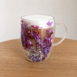Szklanka termiczna z kwiatami w środku, gipsówka hortensje 300 ml 1szt SZK166 - obrazek 5