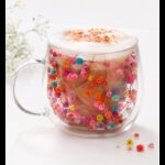 Szklanka termiczna z kwiatami w środku, gipsówka kolorowa 300 ml 1szt SZK211 - obrazek 4