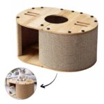 Tekturowy drapak dla kota, budka, domek, legowisko - 57 x 39,5 x 25 cm KOT31