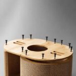 Tekturowy drapak dla kota, budka, domek, legowisko - 57 x 39,5 x 25 cm KOT31 - obrazek 4