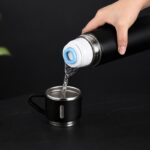 TERMOS turystyczny z kubkiem, szczelny, stal nierdzewna czarny 500ml BD65CZ - obrazek 4