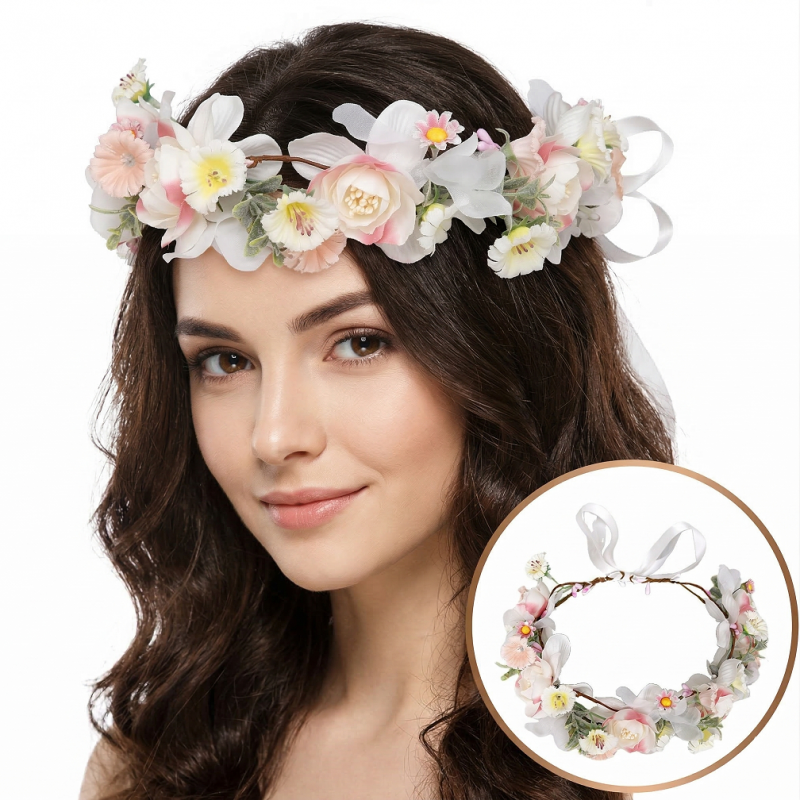 wianek-opaska-do-wlosow-z-kwiatow-delikatny-wianuszek-boho-w113 Wianek, opaska do włosów z kwiatów, delikatny wianuszek BOHO W113 - obrazek 1
