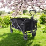 Wózek transportowy składany, metalowy, przyczepka ogrodowa 72x47x68-87cm AR07CZ - obrazek 2