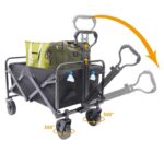 Wózek transportowy składany, metalowy, przyczepka ogrodowa 72x47x68-87cm AR07CZ - obrazek 5