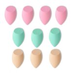 Zestaw 10 szt. miękkich gąbeczek do makijażu, blender PASTEL MINT GB11