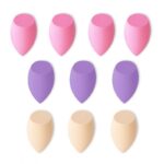 Zestaw 10 szt. miękkich gąbeczek do makijażu, blender PASTEL VIOLET GB12