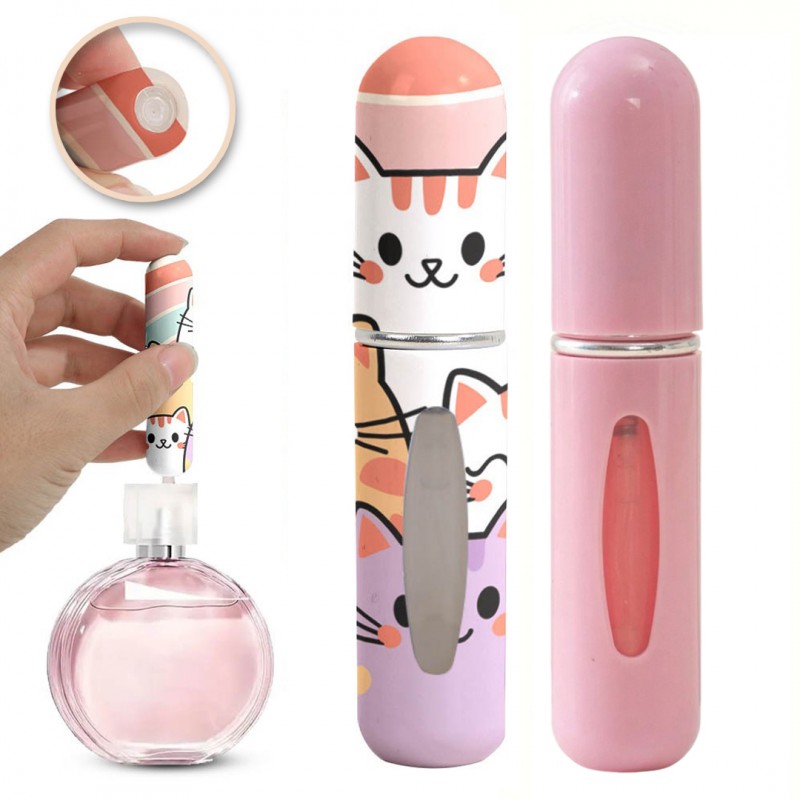 zestaw-2szt-atomizerow-podroznych-na-perfumy-5ml-kotki-dozownik-ak19 Zestaw 2szt. ATOMIZERÓW podróżnych na perfumy 5ML Kotki dozownik AK19 - obrazek 1