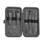 Zestaw akcesoriów do manicure, pedicure w etui, czarny 12w1 AK21 - obrazek 2