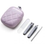 Zestaw akcesoriów etui do paznokci manicure kremowy 9,5cmx7cm AK10K - obrazek 5