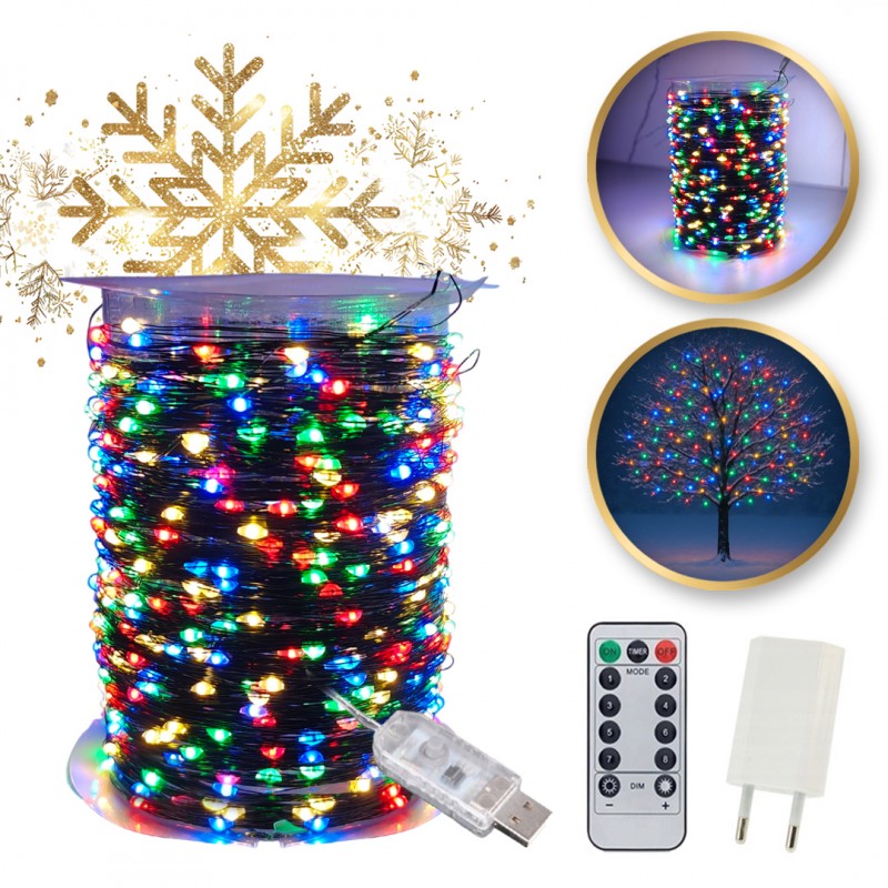 zewnetrzne-wewnetrzne-lampki-choinkowe-drucik-1000led-100m-multikolor-lamp35multi Zewnętrzne/ wewnętrzne lampki choinkowe drucik 1000LED 100m, multikolor LAMP35MULTI - obrazek 1