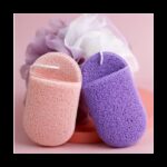 Gąbeczka do mycia twarzy na mokro, delikatny peeling 6,5x11cm 2 szt GB09 - obrazek 2