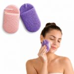 Gąbeczka do mycia twarzy na mokro, delikatny peeling 6,5x11cm 2 szt GB09