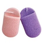Gąbeczka do mycia twarzy na mokro, delikatny peeling 6,5x11cm 2 szt GB09 - obrazek 3