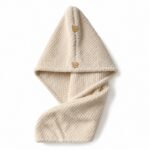 Ręcznik, kapturek, turban do włosów, bardzo chłonny, beżowy 65x25 cm REC60K - obrazek 2