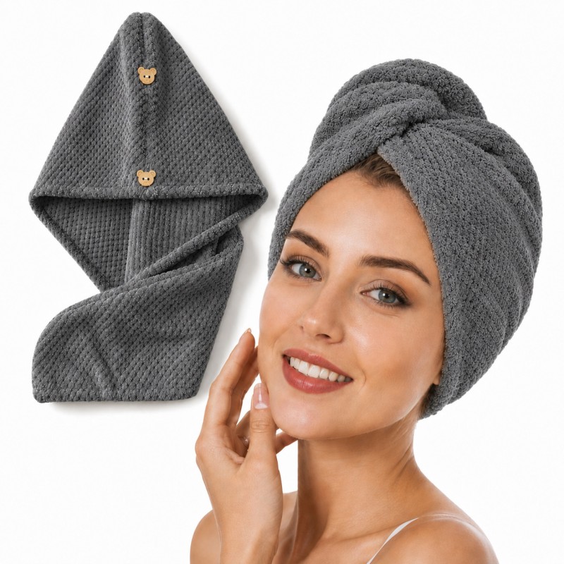 recznik-kapturek-turban-do-wlosow-bardzo-chlonny-grafit-65x25-cm-rec60graf Ręcznik, kapturek, turban do włosów, bardzo chłonny, grafit 65x25 cm REC60GRAF - obrazek 1