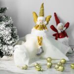 ANIOŁ ŚWIĄTECZNY BOŻE NARODZENIE siedzący 34 cm Z PLUSZU ASN02Z - obrazek 4