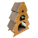 Domek dla kota CHOINKA, drapak, legowisko z piłkami do zabawy- 41x21x56 cm KOT43 - obrazek 5