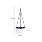 Doniczka wisząca szara duża Rattan Design 26 cm ROS10GRAF - obrazek 5