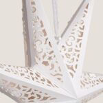 DUŻA GWIAZDA PAPIEROWA ŚWIĄTECZNA AŻUROWA biała 60 cm WITRAŻ 3D WG12 - obrazek 4