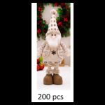 Figurka Mikołaja świąteczna, teleskopowe nogi, dziadek mróz 60cm Z PLUSZU KSN211 - obrazek 4
