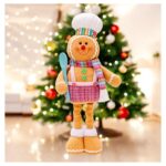 Figurka Pan Pierniczek teleskopowe nogi BOŻE NARODZENIE 52cm Z PLUSZU KSN169 - obrazek 2