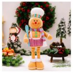 Figurka Pan Pierniczek teleskopowe nogi BOŻE NARODZENIE 52cm Z PLUSZU KSN169 - obrazek 3