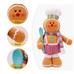 Figurka Pan Pierniczek teleskopowe nogi BOŻE NARODZENIE 52cm Z PLUSZU KSN169 - obrazek 4