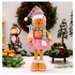 Figurka Pani Pierniczek teleskopowe nogi BOŻE NARODZENIE 52cm Z PLUSZU KSN168 - obrazek 3