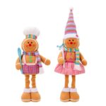 Figurka Pani Pierniczek teleskopowe nogi BOŻE NARODZENIE 52cm Z PLUSZU KSN168 - obrazek 4