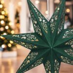 GWIAZDA PAPIEROWA ŚWIĄTECZNA AŻUROWA welurowa zielona 35 cm WITRAŻ 3D WG05 - obrazek 3