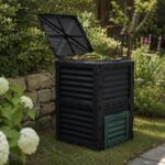 Kompostownik przydomowy, ogrodowy do odpadów BIO, 300L czarny OA05 - obrazek 2