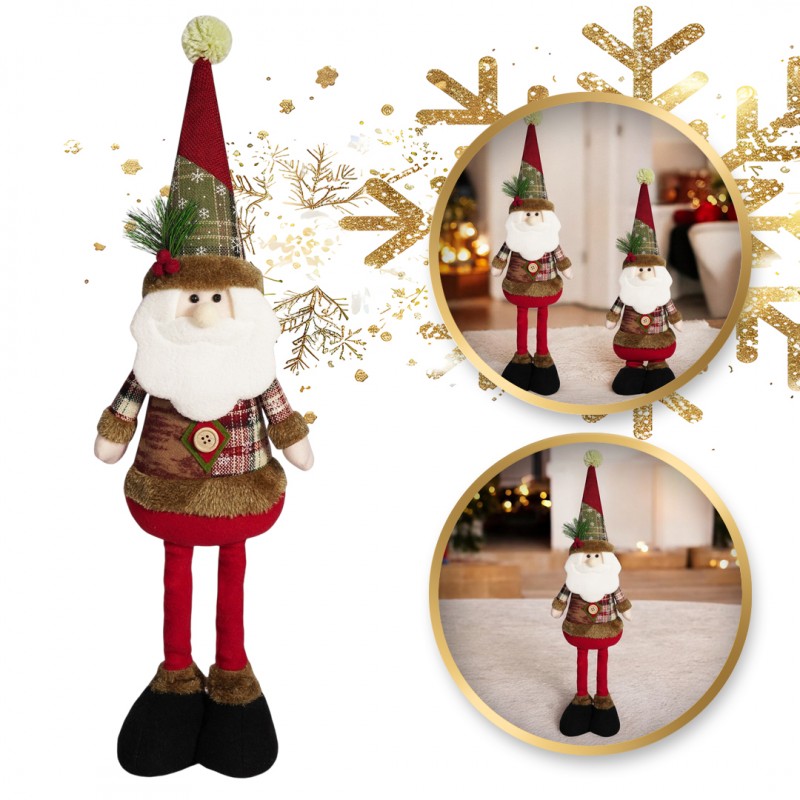 mikolaj-figurka-wyciagane-nogi-boze-narodzenie-62-cm-z-pluszu-ksn159 Mikołaj figurka, wyciągane nogi BOŻE NARODZENIE 62 cm Z PLUSZU KSN159 - obrazek 1