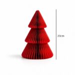 Papierowa dekoracja choinka Bożonarodzeniowa składana, czerwona 20cm WOZ70 - obrazek 2