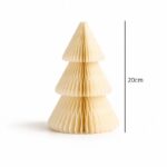 Papierowa dekoracja choinka Bożonarodzeniowa składana, kremowa 20cm WOZ69 - obrazek 2