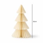 Papierowa dekoracja choinka Bożonarodzeniowa składana, kremowa 30cm WOZ67 - obrazek 2