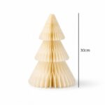 Papierowa dekoracja choinka Bożonarodzeniowa składana, kremowa 30cm WOZ68 - obrazek 2