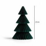 Papierowa dekoracja choinka Bożonarodzeniowa składana, zielona 20cm WOZ71 - obrazek 2