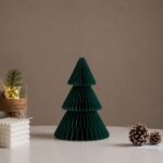 Papierowa dekoracja choinka Bożonarodzeniowa składana, zielona 30cm WOZ63 - obrazek 3