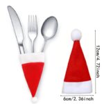 Pokrowiec, etui na sztućce Boże Narodzenie Czapka Mikołaja 12cm x 6cm 1szt KSN68POJ - obrazek 4