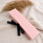 Pudełko prezentowe, ozdobne na bransoletki, 22x5,5x3cm różowy ze wstążką PDOZ30R - obrazek 3