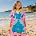 Ręcznik kąpielowy plażowy, na basen peleryna dziecięca KOPCIUSZEK PEL01WZ19 - obrazek 3