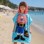 Ręcznik kąpielowy plażowy, na basen peleryna dziecięca, PIRAT PEL01WZ1 - obrazek 3