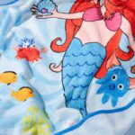 Ręcznik kąpielowy plażowy, na basen peleryna dziecięca, SYRENKA z koroną PEL01WZ4 - obrazek 3