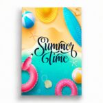 Ręcznik plażowy, na basen SUMMER TIME, wakacyjny morze 150x70 REC54WZ10 - obrazek 5