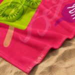 Ręcznik plażowy, na basen YUM, różowy, lód KIWI 150x70 REC54WZ8 - obrazek 4