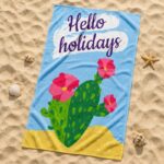 Ręcznik plażowy prostokątny HELLO HOLIDAYS 150x70 REC54WZ2 - obrazek 2