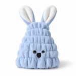 Ręcznik turban do włosów, szybkoschnący - niebieski króliczek REC55WZ2 - obrazek 2