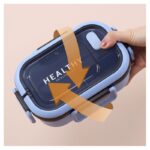 Śniadaniówka LUNCH BOX ze sztućcami 21 x 14,5 x 8cm niebieski PJM51 - obrazek 4